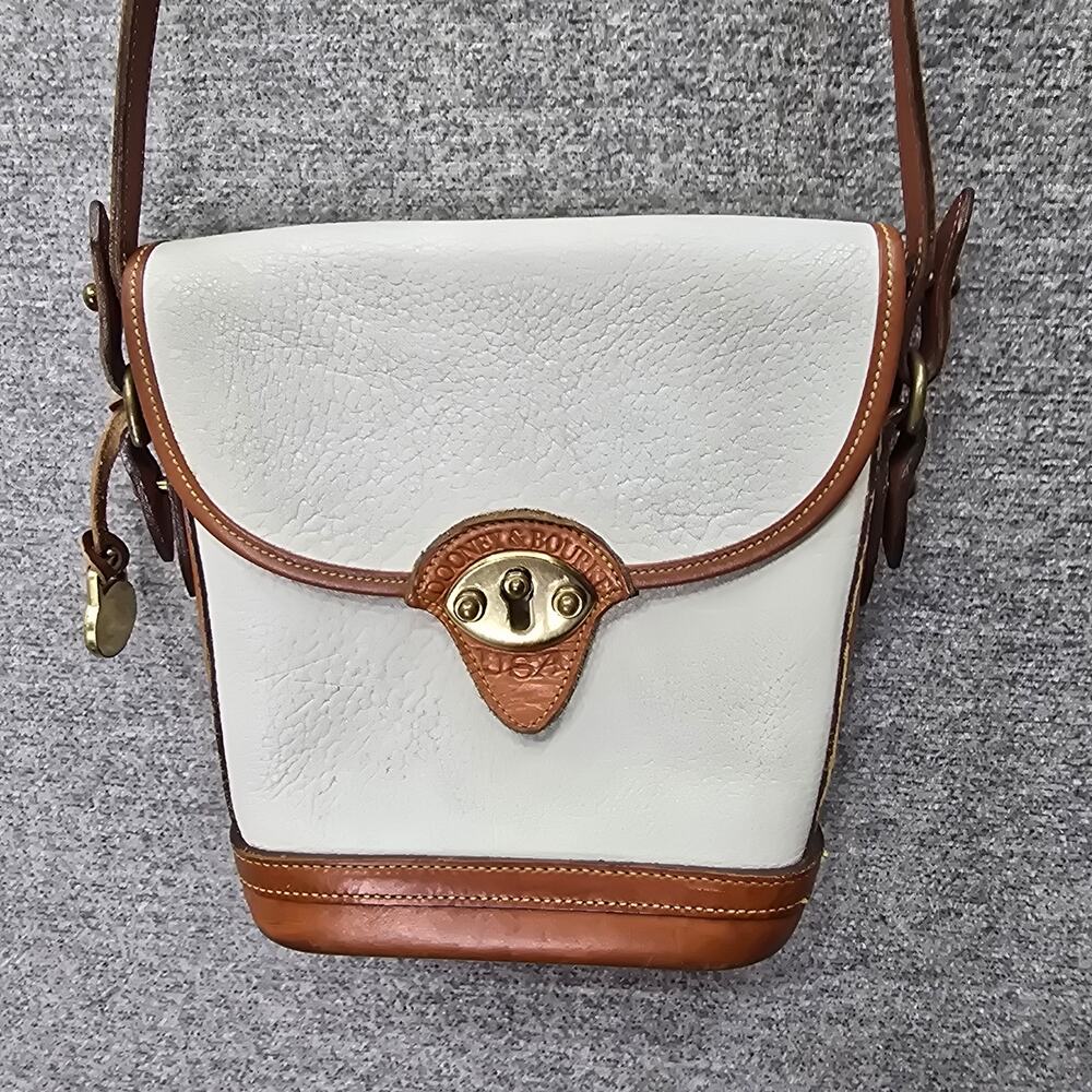 DOONEY & BOURKE VINTAGE BEIGE AND BROWN CROSSBODY BAG
